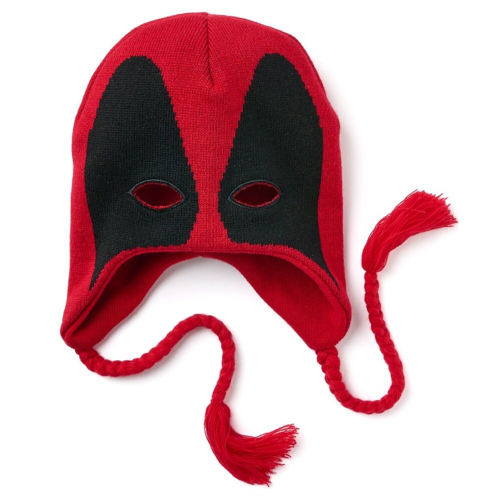 New! Deadpool Laplander Winter Ski Mask Knit Hat Marvel Comics Superhero